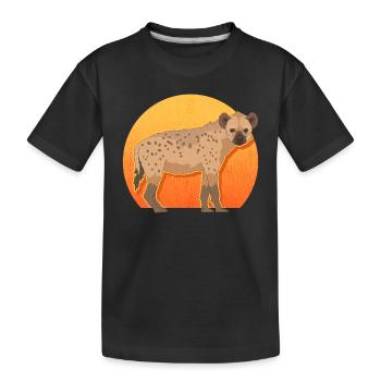 Hyène Hyène Cadeau Hyène Tachetée - T-shirt bio Premium Enfant - noir - Devant