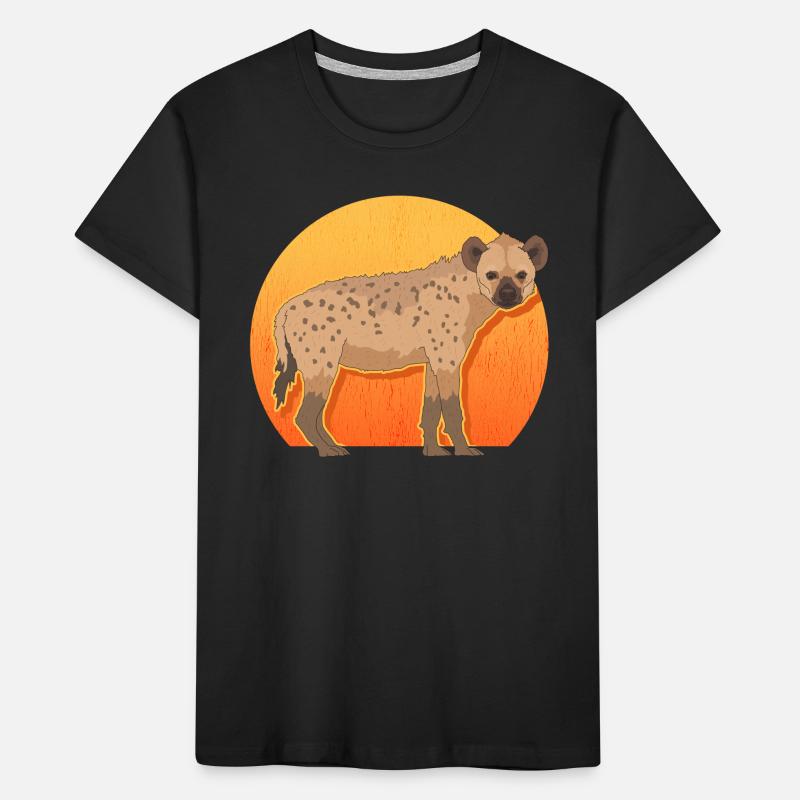 Hyäne Hyänen Tüpfelhyäne Geschenk Kinder Premium Bio T-Shirt