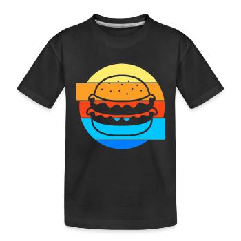 Cheeseburger Burger - Kinder Premium Bio T-Shirt - Schwarz - Vorne