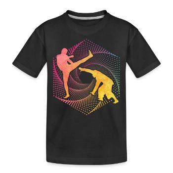 Capoeira - Kinder Premium Bio T-Shirt - Schwarz - Vorne