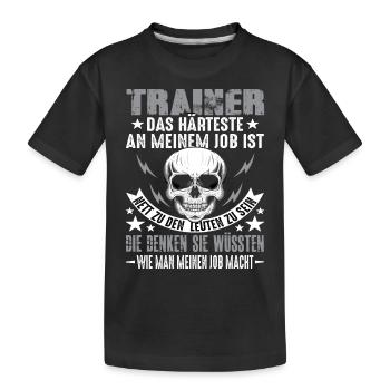 Entraîneur - T-shirt bio Premium Enfant - noir - Devant