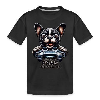 Hundespieler, Honden-Spielfreak Französische Bulldogge - Kinder Premium Bio T-Shirt - Schwarz - Vorne
