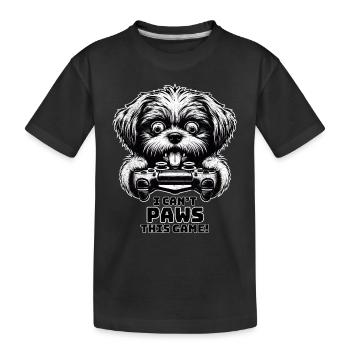 Crazy Shih Tsu chien gamefreak gamers - T-shirt bio Premium Enfant - noir - Devant