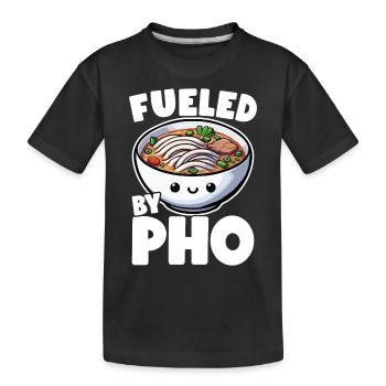 Pho Vietnamesisches Essen Vietnam Pho - Kinder Premium Bio T-Shirt - Schwarz - Vorne