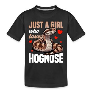 Serpent à nez plat Serpents à nez plat - T-shirt bio Premium Enfant - noir - Devant