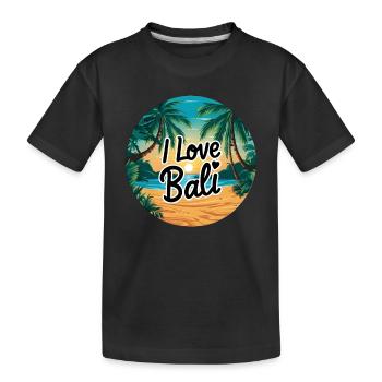 Coucher de soleil à Bali - T-shirt bio Premium Enfant - noir - Devant