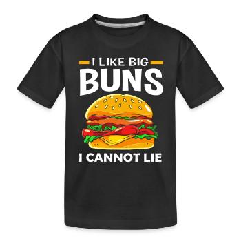 Cheeseburger - Kinder Premium Bio T-Shirt - Schwarz - Vorne