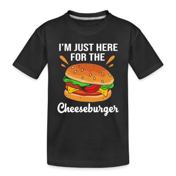 Cheeseburger Burger - Kinder Premium Bio T-Shirt - Schwarz - Vorne