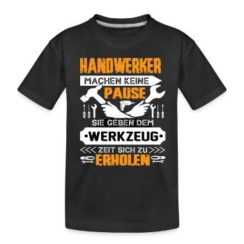 Les artisans ne prennent pas de pause - T-shirt bio Premium Enfant - noir - Devant