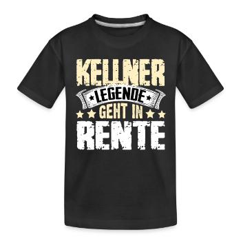 La légende du serveur prend sa retraite - T-shirt bio Premium Enfant - noir - Devant