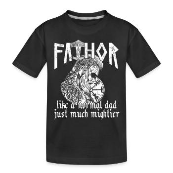 Viking Papa Vathor Père nordique puissant - T-shirt bio Premium Enfant - noir - Devant