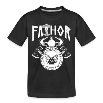 Viking Papa Vathor Nordique Fier papa - T-shirt bio Premium Enfant - noir - Devant