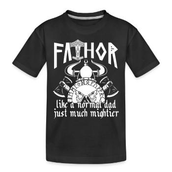 Viking Papa Vathor Père nordique puissant - T-shirt bio Premium Enfant - noir - Devant