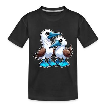Oiseau à pieds bleus Booby Birds Cadeau d’oiseau - T-shirt bio Premium Enfant - noir - Devant