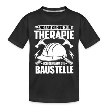 Handwerk Handwerker Handwerker Humor Baustelle - Kinder Premium Bio T-Shirt - Schwarz - Vorne