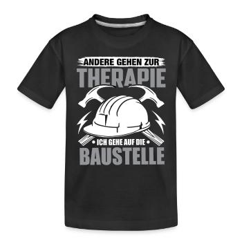 Handwerk Handwerker Handwerker Humor Baustelle - Kinder Premium Bio T-Shirt - Schwarz - Vorne