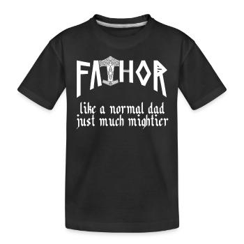 Viking Papa Vathor Père nordique - T-shirt bio Premium Enfant - noir - Devant