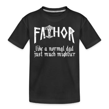 Nordique Papa Vathor Viking Dicton Design - T-shirt bio Premium Enfant - noir - Devant