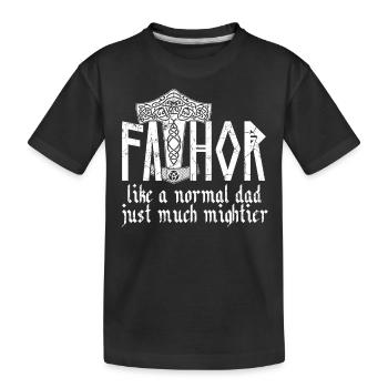 Viking Papa Vathor Viking Saying Design - T-shirt bio Premium Enfant - noir - Devant