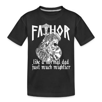 Nordique Papa Vathor Viking Dicton Design - T-shirt bio Premium Enfant - noir - Devant