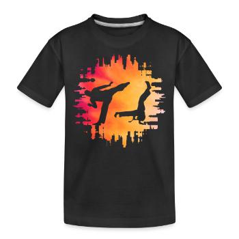 Capoeira - Kinder Premium Bio T-Shirt - Schwarz - Vorne