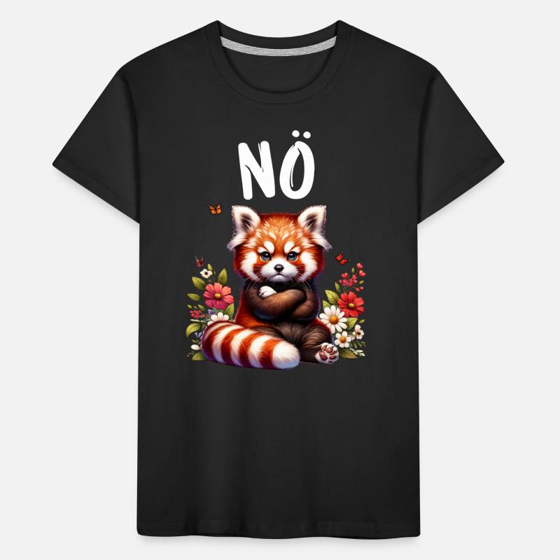 Red Panda Funny Saying Nope Fire Fox Kids' Premium Organic T-Shirt