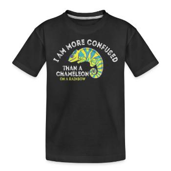 Je suis plus confus qu’un caméléon - T-shirt bio Premium Enfant - noir - Devant