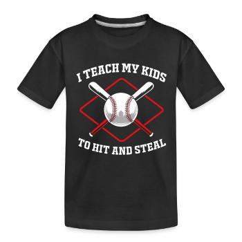 Base-ball - T-shirt bio Premium Enfant - noir - Devant