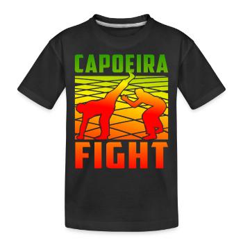 Capoeira Fight - Kids' Premium Organic T-Shirt - black - Front