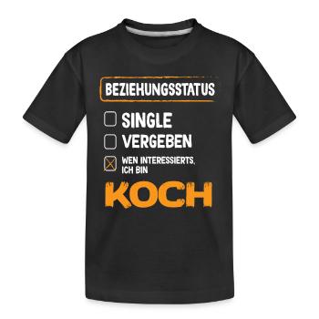 Koch relationship status - Kids' Premium Organic T-Shirt - black - Front