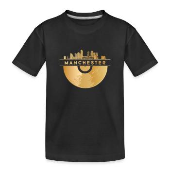 Disque vinyle Disco Musique - T-shirt bio Premium Enfant - noir - Devant