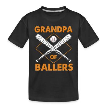 Baseball Grandpa Grandpa - Kids' Premium Organic T-Shirt - black - Front
