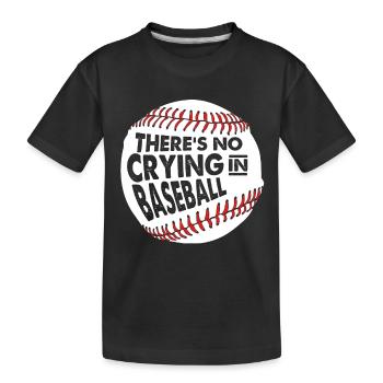 Baseball - Kids' Premium Organic T-Shirt - black - Front