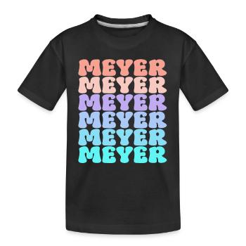 Nom de famille Meyer Retro - T-shirt bio Premium Enfant - noir - Devant