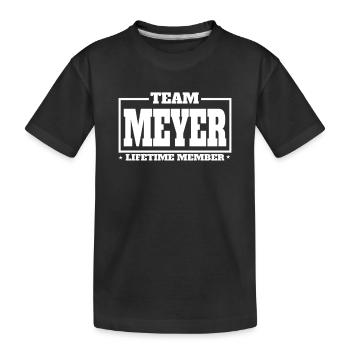 Équipe Meyer Équipe Nom Famille - T-shirt bio Premium Enfant - noir - Devant