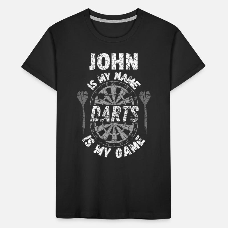 Personalised Darts T-Shirt for John Kids' Premium Organic T-Shirt