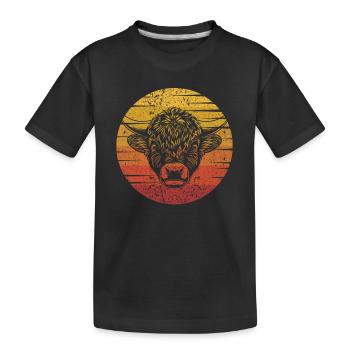 Rétro Buffalo Bovinae Bison d’Amérique Amoureux Bison - T-shirt bio Premium Enfant - noir - Devant