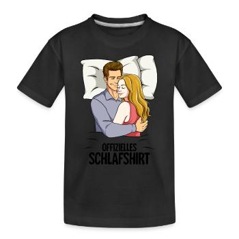 Partenaire officiel de la chemise de nuit - T-shirt bio Premium Enfant - noir - Devant