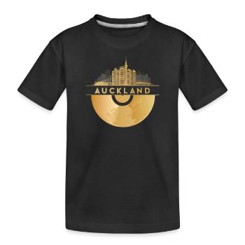 Disque vinyle Musique - T-shirt bio Premium Enfant - noir - Devant