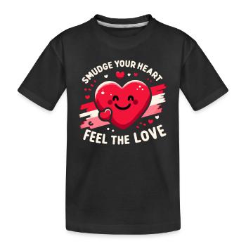 Smudge Sage Feder Spirituelle Hexerei Meditieren - Kinder Premium Bio T-Shirt - Schwarz - Vorne