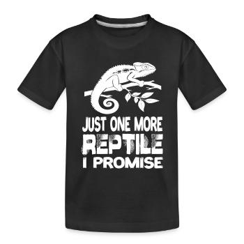 Juste un reptile de plus, je vous promets un lézard reptile - T-shirt bio Premium Enfant - noir - Devant