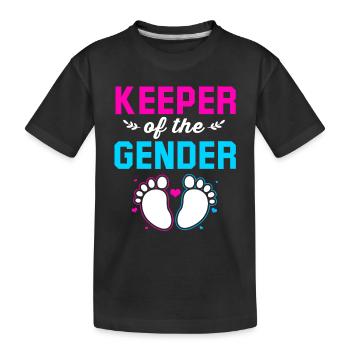 Gender Reveal Babyshower - Kinder Premium Bio T-Shirt - Schwarz - Vorne