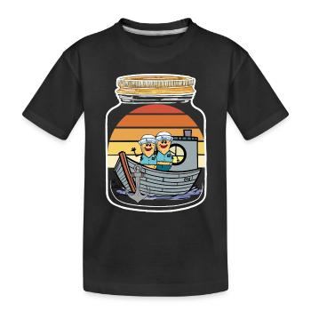 Cacahuètes Cacahuètes Bateau Bateau Voyage Marins - T-shirt bio Premium Enfant - noir - Devant