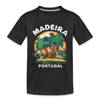 Madeira Portugal - Kinder Premium Bio T-Shirt - Schwarz - Vorne