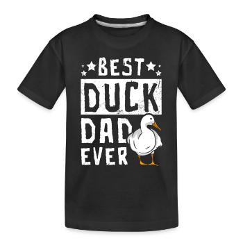 Canard plus loin Meilleur papa canard pékin de tous les temps - T-shirt bio Premium Enfant - noir - Devant