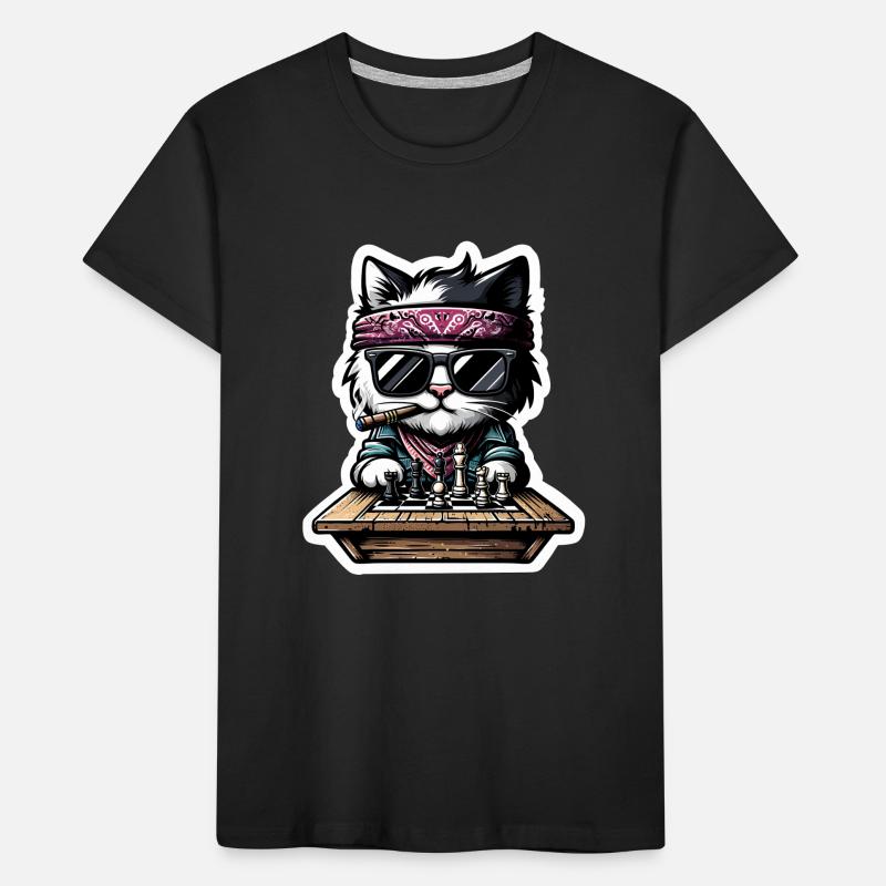 Chess Cat Kids' Premium Organic T-Shirt