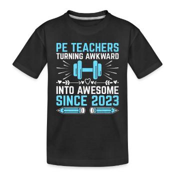 Professeur d’éducation physique Professeurs d’éducation physique École Spor - T-shirt bio Premium Enfant - noir - Devant