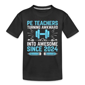 Professeur d’éducation physique Professeurs d’éducation physique École Spor - T-shirt bio Premium Enfant - noir - Devant