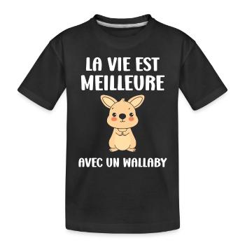 Wallaby - T-shirt bio Premium Enfant - noir - Devant