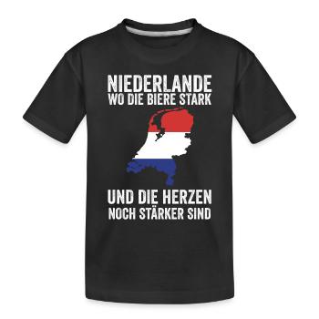 Pays-Bas Pays-Bas Pays-Bas - T-shirt bio Premium Enfant - noir - Devant